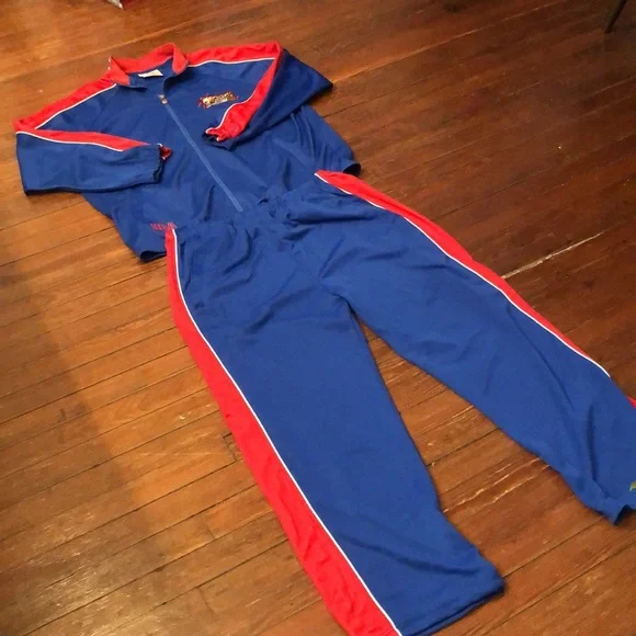 Philadelphia 76ers Vintage XXL Tracksuit Made in Korea USG blue red embroidered - Picture 6 of 10
